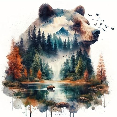 Jawecci Wald Bär Diamond Painting Erwachsene, 5D Diamant Painting See Tiere Bilder Erwachsene Anfänger, DIY Diamant Kunst Set Diamant Malerei Kinder für Home Dekor 30x40cm Jawecci Wald Bär Diamond Painting Erwachsene, 5D Diamant Painting See Tiere Bilder Erwachsene Anfänger, DIY Diamant Kunst Set Diamant Malerei Kinder für Home Dekor 30x40cm von Jawecci