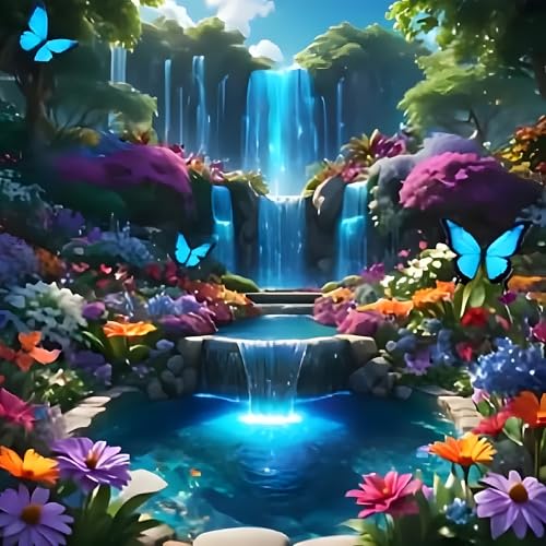 Jawecci Wasserfälle Diamond Painting Erwachsene, 5D Diamant Painting Bilder Erwachsene Anfänger, DIY Runde Steine Landschaft Diamant Kunst Set Diamant Malerei Kinder für Home Dekor 30x30cm Jawecci Wasserfälle Diamond Painting Erwachsene, 5D Diamant Painting Bilder Erwachsene Anfänger, DIY Runde Steine Landschaft Diamant Kunst Set Diamant Malerei Kinder für Home Dekor 30x30cm von Jawecci