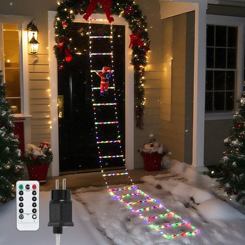 Jaxguom 3 Meter LED Weihnachtsmann Leiter Lichterkette - LED Weihnachtsbeleuchtung mit Speicherfunktion, Timer, 8 Modi für Innen Außen Christmas decorations Weihnachtsbaum Weihnachtsdeko farbenfroh Jaxguom 3 Meter LED Weihnachtsmann Leiter Lichterkette - LED Weihnachtsbeleuchtung mit Speicherfunktion, Timer, 8 Modi für Innen Außen Christmas decorations Weihnachtsbaum Weihnachtsdeko farbenfroh von Jaxguom