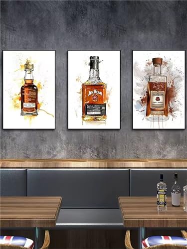 5D Diamant Painting Bilder, 3 Pack DIY Diamond Painting Whiskey, Diamond Painting Set für Erwachsene und Kinder, Mosaikherstellung, Diamant Malerei für Weihnachts Haus Dekoration, 30x40cm R-407 5D Diamant Painting Bilder, 3 Pack DIY Diamond Painting Whiskey, Diamond Painting Set für Erwachsene und Kinder, Mosaikherstellung, Diamant Malerei für Weihnachts Haus Dekoration, 30x40cm R-407 von Jaxiaco