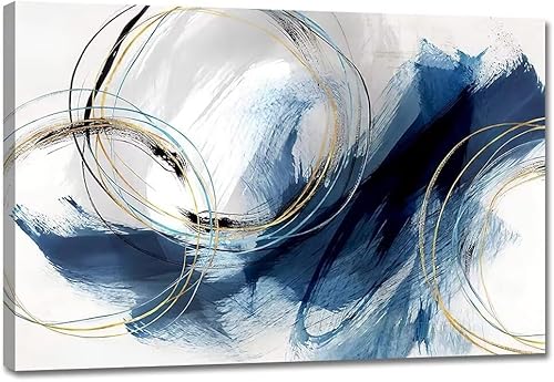 Blau Abstrakt Diamond Painting Erwachsene Groß XXL 30x90cm, DIY 5D Diamant Painting Bilder kinder Malen Nach Zahlen Set, Diamond Art Full Diamant Malerei Kunst Basteln für Home Wand Dekor G-87 von Jaxiaco