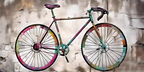 Diamond Painting, DIY 5D Diamant Painting Fahrrad Bilder Diamond Painting Erwachsene Kinder Crystal Art Set Diamant Malerei Stickerei Mosaikherstellung für Home Wand Décor Geschenke 60x120cm A-46 von Jaxiaco