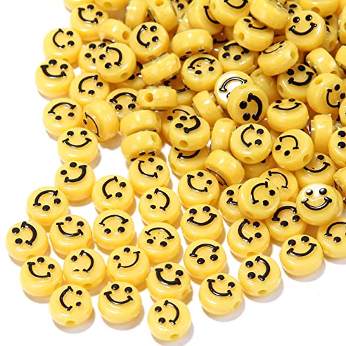 200 Stück Gelb Acryl Smiley Gesicht Perlen 10mm Pony Scheibenmünze Schwarz Happy Lächelndes Gesicht Lose Abstandshalter Perlen für DIY-Schmuck Armband Handy-Anhänger machen 200 Stück Gelb Acryl Smiley Gesicht Perlen 10mm Pony Scheibenmünze Schwarz Happy Lächelndes Gesicht Lose Abstandshalter Perlen für DIY-Schmuck Armband Handy-Anhänger machen von Jaydis