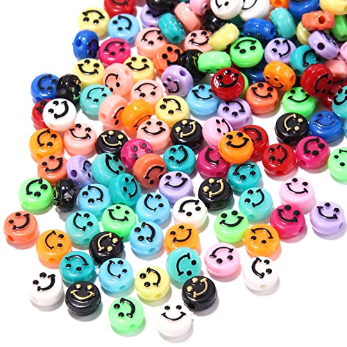 200 Stück Mehrfarben Acryl Smiley-Perlen 10mm Pony Scheibenmünze Schwarz Happy Lächelndes Gesicht Lose Abstandshalterperlen für DIY-Schmuck Armband Handy-Anhänger machen 200 Stück Mehrfarben Acryl Smiley-Perlen 10mm Pony Scheibenmünze Schwarz Happy Lächelndes Gesicht Lose Abstandshalterperlen für DIY-Schmuck Armband Handy-Anhänger machen von Jaydis