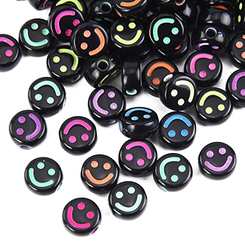 200 Stück Schwarz Acryl Smiley Gesicht Perlen 10mm Pony Scheibenmünze Mehrfarben Lächelndes Gesicht lose Abstandshalter Perlen für DIY Schmuck Armband Handy Anhänger machen 200 Stück Schwarz Acryl Smiley Gesicht Perlen 10mm Pony Scheibenmünze Mehrfarben Lächelndes Gesicht lose Abstandshalter Perlen für DIY Schmuck Armband Handy Anhänger machen von Jaydis