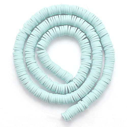 400 Stück Heishi Vinyl-Perlen 6mm Flache Polymer-Ton-Abstandsperlen Handgefertigt Clay Perlen Tonperlen Rondelle Scheibe Lose Perlenstränge für DIY-Schmuck Halskette Chocker Armband von Jaydis