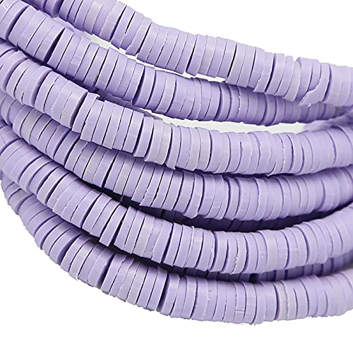 400 Stück Heishi Vinyl-Perlen 6mm Flache Polymer-Ton-Abstandsperlen Handgefertigt Clay Perlen Tonperlen Rondelle Scheibe Lose Perlenstränge für DIY-Schmuck Halskette Chocker Armband von Jaydis
