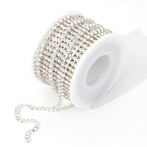 9,1 m, 3 mm Kristall-Strass-Kette, geschlossene Kette, SS12, Kristall-Strass-Klaue, Tassenkette, Glitzer, Diamant-Kette, Rolle zum Nähen, Schuhe, Kleidung, Tassen, DIY, Schmuckherstellung, Handwerk 9,1 m, 3 mm Kristall-Strass-Kette, geschlossene Kette, SS12, Kristall-Strass-Klaue, Tassenkette, Glitzer, Diamant-Kette, Rolle zum Nähen, Schuhe, Kleidung, Tassen, DIY, Schmuckherstellung, Handwerk von Jaydis