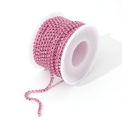 9,1 m lange Strass-Kette mit Strasssteinen SS12, Glitzer-Diamant-Kette, Rolle zum Nähen von Schuhen, Kleidung, Tassen, DIY, Schmuckherstellung, Handwerk, Hochzeitsstrauß, Hellrosa 9,1 m lange Strass-Kette mit Strasssteinen SS12, Glitzer-Diamant-Kette, Rolle zum Nähen von Schuhen, Kleidung, Tassen, DIY, Schmuckherstellung, Handwerk, Hochzeitsstrauß, Hellrosa von Jaydis