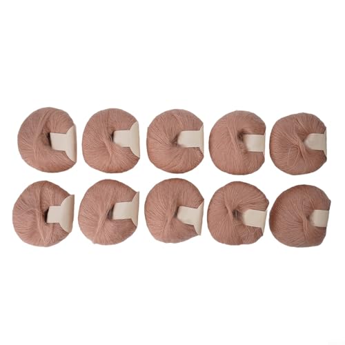 Set mit 10 weichen Mohair-Garnknäueln zum Stricken und Häkeln, ideal für warme und stilvolle Artikel (Typ B) von Jayruit