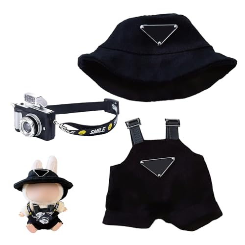 Bekleidung für La, 3-teiliges schwarzes Set für Puppen, DIY Monster Kleidung, 17 cm, ideal für Sammler und Kinder von JazRvr
