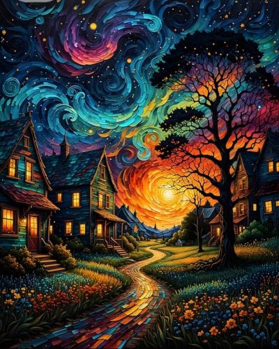 Jazcimdo Malen Nach Zahlen Erwachsene, Paint by Numbers Malen Nach Zahlen Leinwand, DIY Handgemalt Ölgemälde Kit für Wohnzimmer und Schlafzimmer Wanddeko, Rahmenlos 40x50cm von Jazcimdo