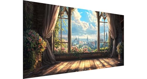 Diamond Painting Erwachsene Groß 40x80cm, 5D Diamant Painting Bilder Diamond Paintings Landschaft Diamanten Malerei Set Kinder Anfänger, DIY Crystal Art Bastelset, Deko Wohnzimmer Geschenk G1-476 von Jaznnghh