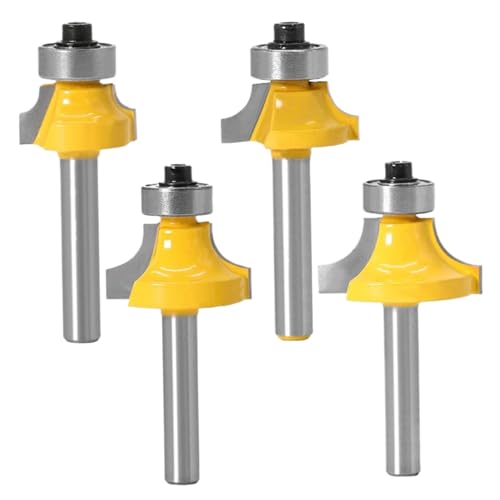 4Pcs Router Bits for Woodworking, 3/4 Roundover Router Bit with 1/4 Inch Shank for Edging Forming Rounding 4Pcs Router Bits for Woodworking, 3/4 Roundover Router Bit with 1/4 Inch Shank for Edging Forming Rounding von Jcasbdn