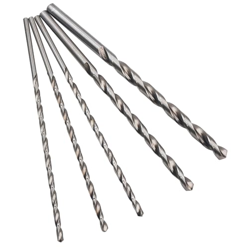 5pcs Twist Bohrer Bit eingestellt 8 Zoll lang 4/5/6/8/10mm Hochgeschwindigkeitsstahl gerade Shank -Bohrer -Bit für Metallbearbeitung Holzbearbeitung von Jcasbdn