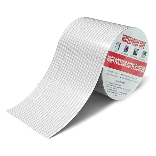 Jcasbdn Klebeband, wasserdichtes Klebstoff -Aluminiumfolie Butylkautschukleband für das Boot, Rohrversiegelung, Dachriss, RV, Markise, Fensterversiegelung von Jcasbdn
