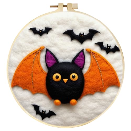 Jcasbdn Nadel -Filzing -Kit für Anfänger Einfach Fledermaus Feling Filling Kit mit Nadeln Schaumkissen Tuch und Anweisungen DIY Halloween Handwerks Jcasbdn Nadel -Filzing -Kit für Anfänger Einfach Fledermaus Feling Filling Kit mit Nadeln Schaumkissen Tuch und Anweisungen DIY Halloween Handwerks von Jcasbdn