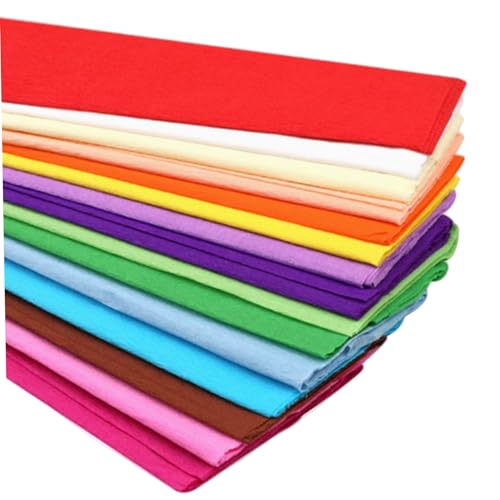 Krepppapier 15pcs 15 Farbe 20x39 Zoll DIY Friendly Crepe Paper Sheets für Blumenherstellung Geschenkverpackung Orament von Jcasbdn