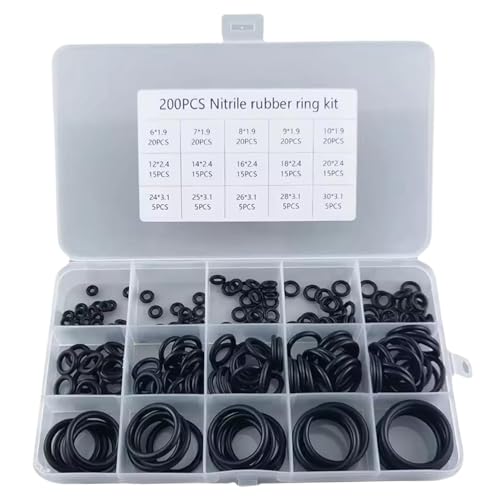 O Ring-Sortiment-Kit, versiegelte Gummi-Ringe, ölresistente, hitzebeständige Druckabscheiderteile zur Reparatur von Wasserausrüstung, Industriemaschinen von Jcasbdn