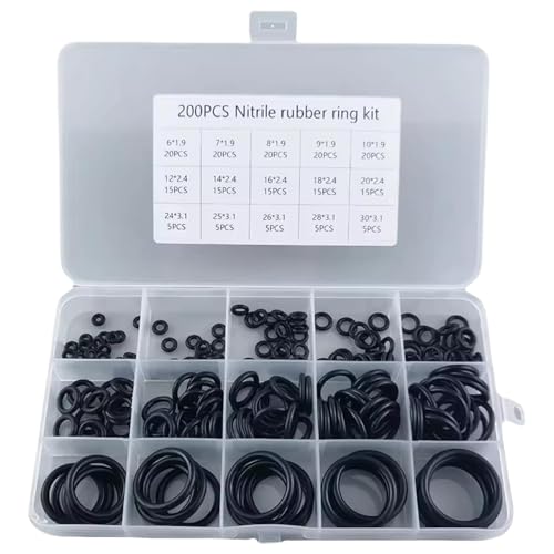 O Ring-Sortiment-Kit, versiegelte Gummi-Ringe, ölresistente, hitzebeständige Druckabscheiderteile zur Reparatur von Wasserausrüstung, Industriemaschinen O Ring-Sortiment-Kit, versiegelte Gummi-Ringe, ölresistente, hitzebeständige Druckabscheiderteile zur Reparatur von Wasserausrüstung, Industriemaschinen von Jcasbdn