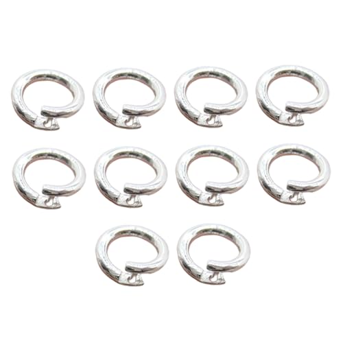 Verriegelung Sprungringe 10pcs Ersatz DIY 6 mm Sterling Silber Jumpringe 925 für Halskette/Armband/Schmuckhersteller von Jcasbdn