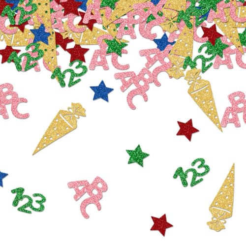 100 Stk Schülerparty - Einschulung Glitzerdeko, Schachtel/123/ABC/Sterne, Einsteigerfeier Deko 100 Stk Schülerparty - Einschulung Glitzerdeko, Schachtel/123/ABC/Sterne, Einsteigerfeier Deko von JchEnye