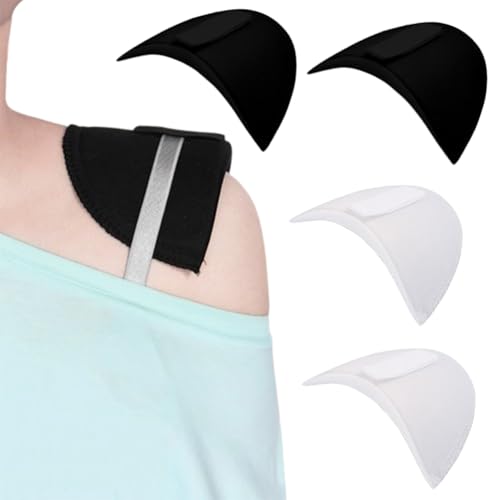 Eingebettete Schulterpolster, Dicke 1,5 cm, atmungsaktive Schaumstoffpolster, Schulterversteifungen, Nähzubehör, schräge hohe/Tiefe Schulter, Anzüge, Kostüme, T-Shirts (1 Paar weiß + 1 Paar schwarz) Eingebettete Schulterpolster, Dicke 1,5 cm, atmungsaktive Schaumstoffpolster, Schulterversteifungen, Nähzubehör, schräge hohe/Tiefe Schulter, Anzüge, Kostüme, T-Shirts (1 Paar weiß + 1 Paar schwarz) von JchEnye