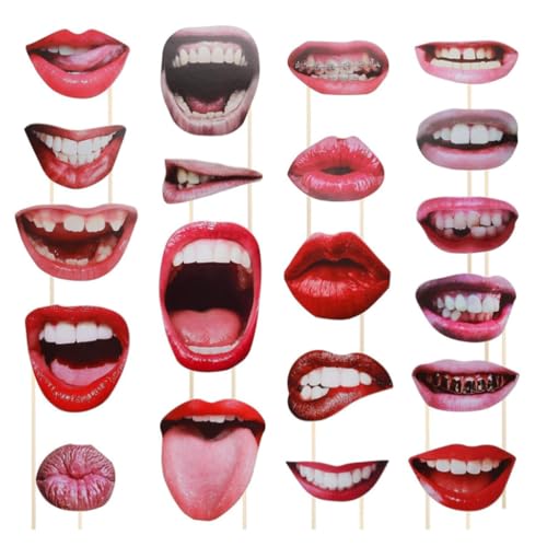 JchEnye 20 Sets von lustigen Lippen Foto Requisiten, Party, Hochzeit, Geburtstag, Karneval, Weihnachten, Halloween DIY Foto Requisiten Set JchEnye 20 Sets von lustigen Lippen Foto Requisiten, Party, Hochzeit, Geburtstag, Karneval, Weihnachten, Halloween DIY Foto Requisiten Set von JchEnye