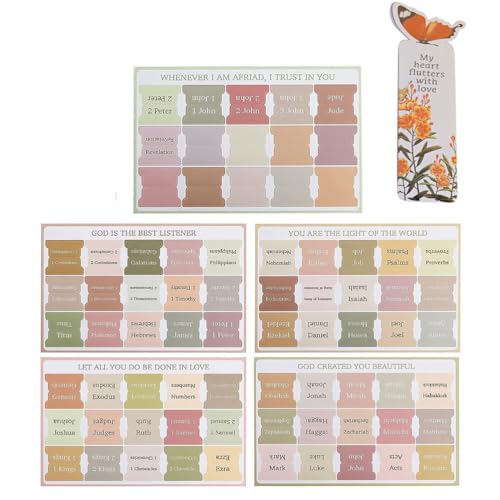JchEnye 75 Stück Bibel Tabs Frauen Bibel Tabs Katholische Bibel Tabs Bibel Journaling Zubehör mit 66 Bibel Index Tabs und 9 Blanko Tabs, Bibel Tabs, Selbstklebende Bibel Tabs von JchEnye