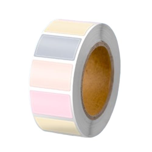 JchEnye 800 Stück 15x25mm Etiketten Aufkleber, ablösbare Haushaltsetiketten Rollen von leeren bunten Aufklebern Allzweck-Etiketten für Büros, Küchen, Vorratsbehälter und Flaschen, Taschen Aufkleber von JchEnye