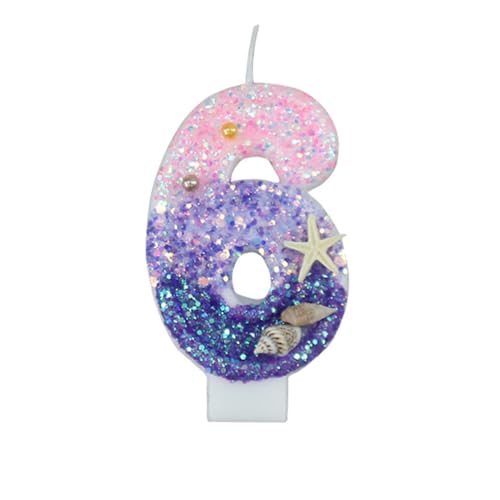 JchEnye Geburtstagskerze Nummer 6, Kerze Geburtstag, Dreifarbig Gradient Meerjungfrau Geburtstag Kerze Dekoration, Geburtstagskerze Kinder Kuchen, Tortendekoration JchEnye Geburtstagskerze Nummer 6, Kerze Geburtstag, Dreifarbig Gradient Meerjungfrau Geburtstag Kerze Dekoration, Geburtstagskerze Kinder Kuchen, Tortendekoration von JchEnye
