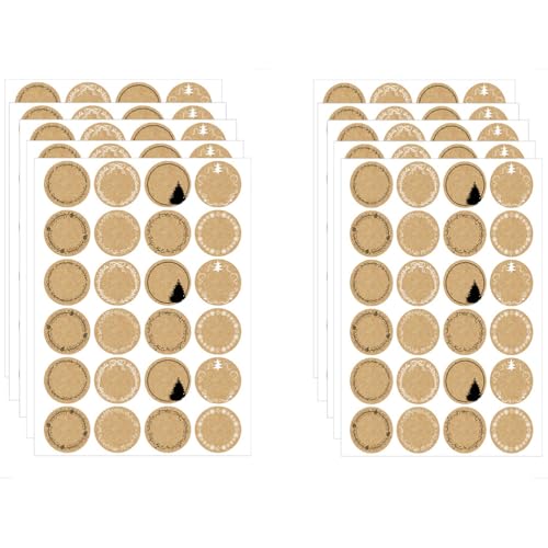 Weihnachtsaufkleber, 240 Weihnachtsaufkleber, selbstklebend, Kraftaufkleber für Etiketten, rund, Geschenkaufkleber für Briefumschläge, Weihnachtskarte Weihnachtsaufkleber, 240 Weihnachtsaufkleber, selbstklebend, Kraftaufkleber für Etiketten, rund, Geschenkaufkleber für Briefumschläge, Weihnachtskarte von JchEnye
