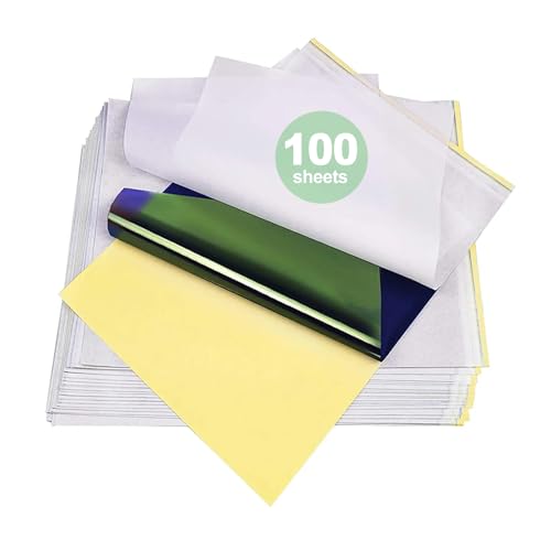 Jconly Tattoo-Transferpapier, 100 Blatt Schablonen-Transferpapier für Tätowierung, A4-Größe, Thermoschablonenpapier für Tattoo-Zubehör von Jconly