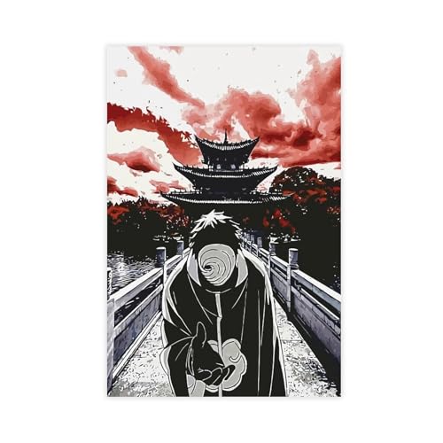Jdekaec Anime-Uchiha Obito Leinwand-Poster, Wandkunst, Dekordruck, Bild Gemälde für Wohnzimmer, Schlafzimmer, Dekoration, ungerahmt, 50 x 75 cm von Jdekaec