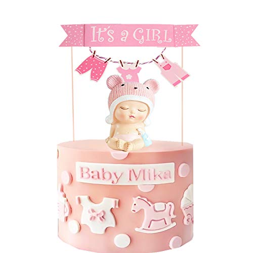 2 PCS Pink Baby Girl Kuchen Dekoration Baby Shower Kuchen Dekoration Es ist ein Mädchen Cake Topper von JeVenis