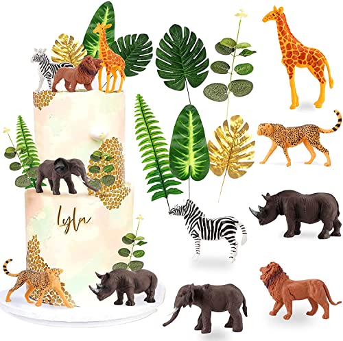 JeVenis Jungle Cake Topper Dschungel Tortendeko Safari tiere Kuchendeko Wild One Geburtstag Torten Zoo Tier Cake Topper für Kinder Geburtstag JeVenis Jungle Cake Topper Dschungel Tortendeko Safari tiere Kuchendeko Wild One Geburtstag Torten Zoo Tier Cake Topper für Kinder Geburtstag von JeVenis