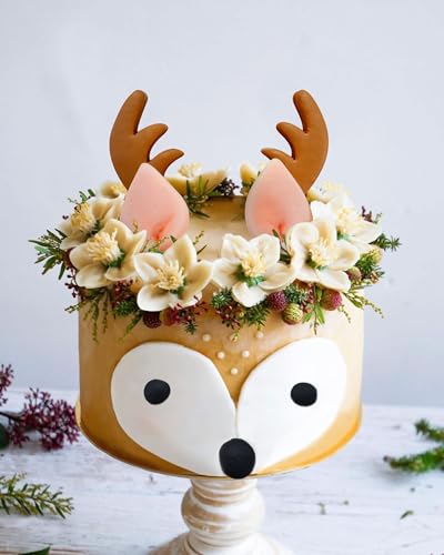 JeVenis 2 Stück Hirsch Kuchendekoration Rentier Topper für Wald-Babyparty und Geburtstag - Geweih und Ohren Dekor JeVenis 2 Stück Hirsch Kuchendekoration Rentier Topper für Wald-Babyparty und Geburtstag - Geweih und Ohren Dekor von JeVenis