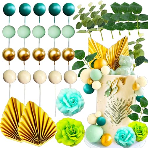 JeVenis Grüne Kugel Kuchendekoration Rosenkuchendekoration Palmblätter Kuchendekoration Blume Kuchendekoration Babyparty Kuchendekoration Hochzeitstorte Dekoration JeVenis Grüne Kugel Kuchendekoration Rosenkuchendekoration Palmblätter Kuchendekoration Blume Kuchendekoration Babyparty Kuchendekoration Hochzeitstorte Dekoration von JeVenis