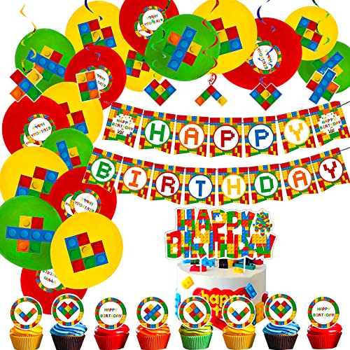 JeVenis Baustein Party Dekoration Baustein Geburtstag Banner Baustein Kuchen Dekoration Baustein Party Luftballons Baustein Cupcake Dekoration JeVenis Baustein Party Dekoration Baustein Geburtstag Banner Baustein Kuchen Dekoration Baustein Party Luftballons Baustein Cupcake Dekoration von JeVenis