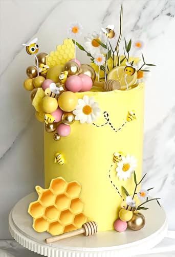 JeVenis Bienen-Kuchendekorationen, Honigkamm-Dekorationen, Bienen-Cupcake-Topper, Abejitas Para, Dekoration, Gänseblümchen, Kuchenaufsatz für Babyparty, Geburtstag, Brautparty JeVenis Bienen-Kuchendekorationen, Honigkamm-Dekorationen, Bienen-Cupcake-Topper, Abejitas Para, Dekoration, Gänseblümchen, Kuchenaufsatz für Babyparty, Geburtstag, Brautparty von JeVenis