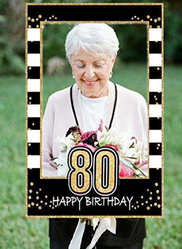 JeVenis Black Gold 80. Geburtstagsfeier Photo Booth Requisiten 80. Geburtstag Fotorahmen 80 Geburtstag Fotorahmen JeVenis Black Gold 80. Geburtstagsfeier Photo Booth Requisiten 80. Geburtstag Fotorahmen 80 Geburtstag Fotorahmen von JeVenis