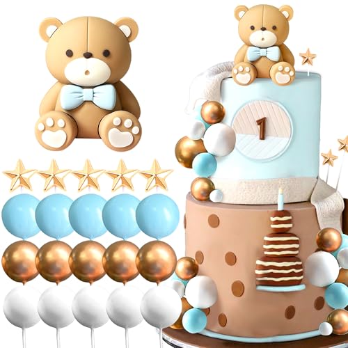 JeVenis Blau Teddybär Tortendeko Tortendeko Taufe Junge Tortendeko Mädchen 1 Jahr Blau Tortendeko Teddybär Kuchen Dekoration für Hochzeit Babyshower Geburtstag Party JeVenis Blau Teddybär Tortendeko Tortendeko Taufe Junge Tortendeko Mädchen 1 Jahr Blau Tortendeko Teddybär Kuchen Dekoration für Hochzeit Babyshower Geburtstag Party von JeVenis