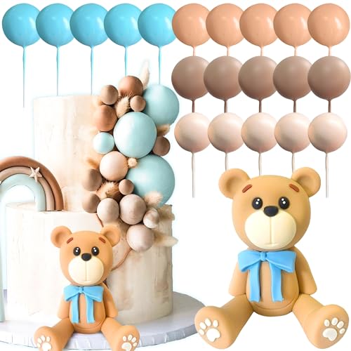 JeVenis Blauer Bär Tortendeko Blau Gold Kugeln Cake Topper Bären Kuchen Kuchendeko Baby Shower Geburtstag Kuchendeko JeVenis Blauer Bär Tortendeko Blau Gold Kugeln Cake Topper Bären Kuchen Kuchendeko Baby Shower Geburtstag Kuchendeko von JeVenis
