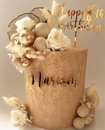 JeVenis Boho Champagner Tortendeko Goldene Kugeln Tortendeko Gold Palmblätter Cake Topper Böhmische Weißgoldkugel für Hochzeit Geburtstag Jubiläum JeVenis Boho Champagner Tortendeko Goldene Kugeln Tortendeko Gold Palmblätter Cake Topper Böhmische Weißgoldkugel für Hochzeit Geburtstag Jubiläum von JeVenis