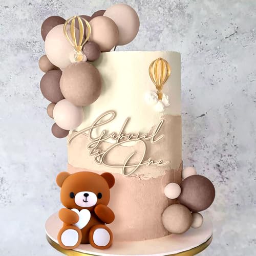 JeVenis Braune Teddybär Bär Kuchendekoration Braune Kugeln Kuchentopper Boho Bären Kuchendekoration Baby Shower Geburtstag Kuchendekoration JeVenis Braune Teddybär Bär Kuchendekoration Braune Kugeln Kuchentopper Boho Bären Kuchendekoration Baby Shower Geburtstag Kuchendekoration von JeVenis