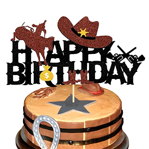 JeVenis Cowboy Geburtstagsparty Zubehör Western Geburtstagstorte Topper Western Geburtstagsparty Zubehör von JeVenis