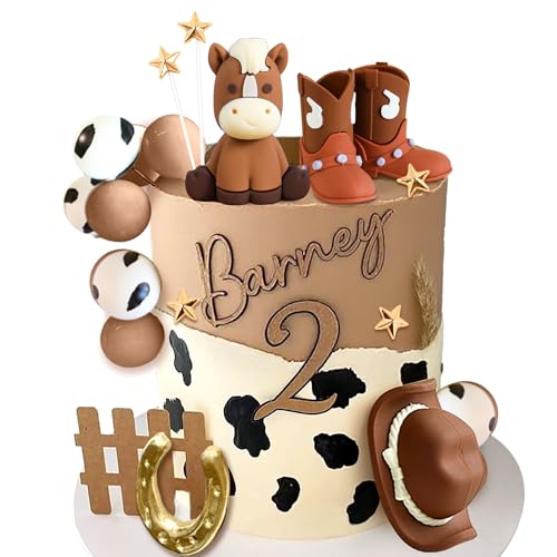 JeVenis Cowboy-Rodeo-Kuchenaufsätze, Westernpferd, Kuchendekoration, Cowboyhut, Geburtstagskuchenaufsatz, Cowgirl-Stiefel, Kuchendekoration, Kuhkugeln, Tortenaufsatz JeVenis Cowboy-Rodeo-Kuchenaufsätze, Westernpferd, Kuchendekoration, Cowboyhut, Geburtstagskuchenaufsatz, Cowgirl-Stiefel, Kuchendekoration, Kuhkugeln, Tortenaufsatz von JeVenis
