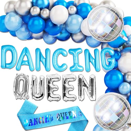 JeVenis Dancing Queen Bachelorette Party Dekoration - Luftballons Banner Mamma Mia Disco 70er Jahre Deko von JeVenis