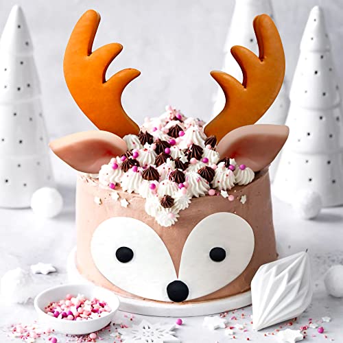 JeVenis Deer Cake Decoration Reindeer Cake Toppers Woodland Baby Shower Cake Decoration Woodland Birthday von JeVenis