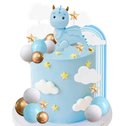 JeVenis Drachen-Cupcake-Topper, magischer Drache, Kuchendekoration, Fantasie-Partyzubehör für Babyparty, Geburtstagsparty JeVenis Drachen-Cupcake-Topper, magischer Drache, Kuchendekoration, Fantasie-Partyzubehör für Babyparty, Geburtstagsparty von JeVenis